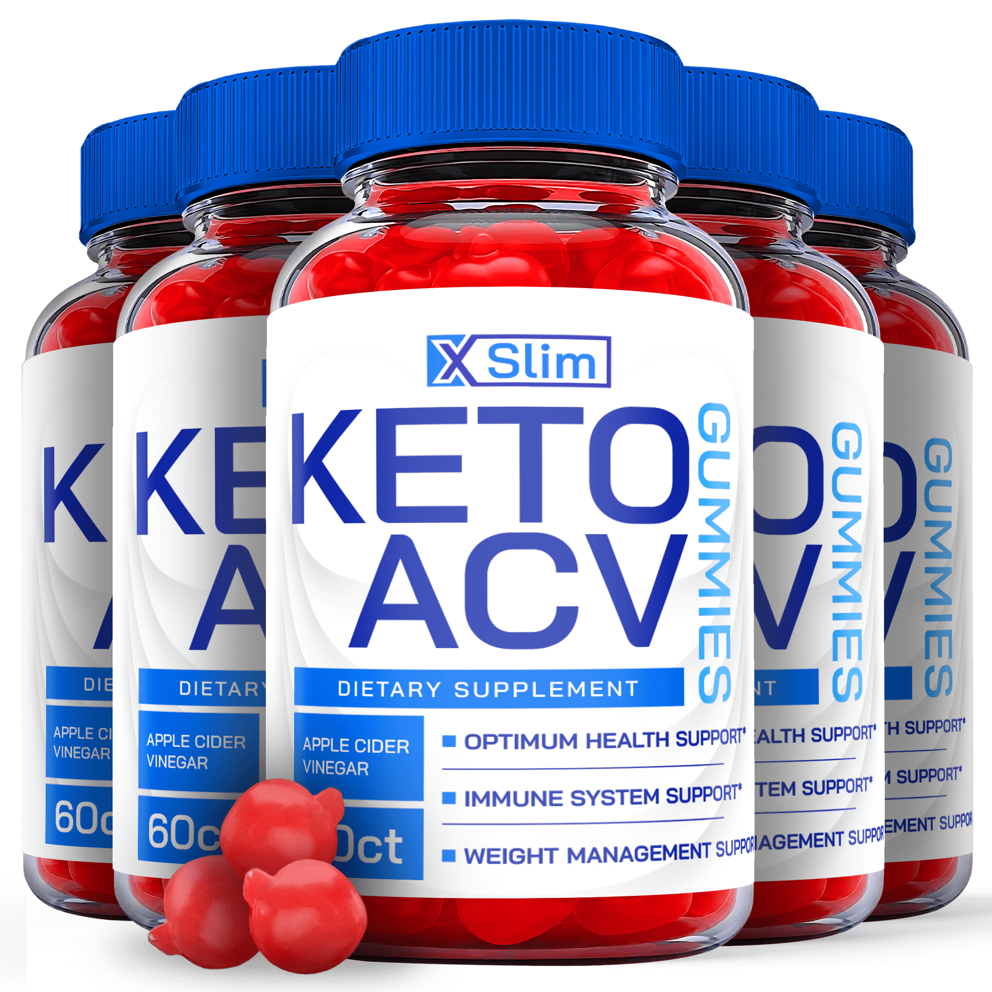 (5 Pack) X Slim Keto ACV Gummies Supplement for Weight Loss Energy