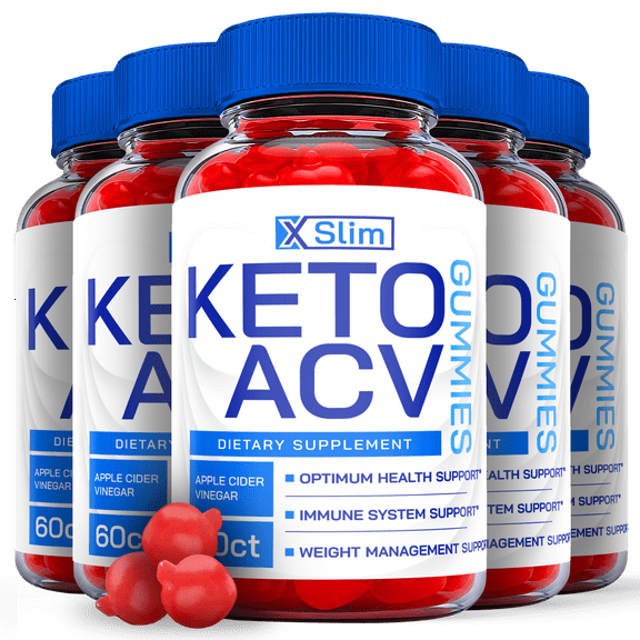 (5 Pack) X Slim Keto ACV Gummies - Supplement for Weight Loss - Energy & Focus Boosting Dietary Supplements for Weight Management & Metabolism - Fat Burn - 300 Gummies
