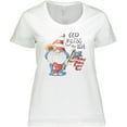 thumbnail image 3 of Inktastic God Bless the USA Gnome Women's Plus Size T-Shirt, 3 of 5