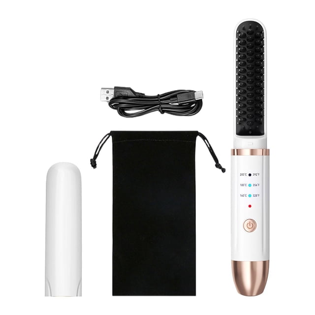 Plancha de Pelo Portátil Calentamiento Rápido Strade Fareast Limited Carga USB Blanca