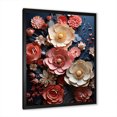thumbnail image 2 of Designart "Dark Blue Shadowed Buttercups I" Buttercups Picture Framed Canvas Prints, 2 of 5