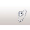 thumbnail image 3 of Womens Hexagonal Simulated Diamond Ring Geometric Silver Ring Korean Style For Women Fashion Accessory Jewelry, 3 of 5