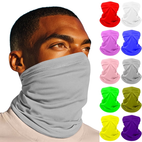 JoveMarine Summer UV Face Mask Sun Protection - Fishing Neckband Dustproof Elastic for Biking Hiking Running Lightweight Bandana Men Women Outdoor Face Protection from Sun,Green