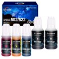 thumbnail image 1 of Botellas de tinta Uniwork 502 de repuesto para Epson, paquete de 5 unidades, 70 ml, 1 of 1