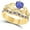 Yellow, variant on 14K White Gold-Plated Crown Design Claddagh Bridal Set 1 CT Heart-Cut Tanzanite Engagement Ring with Curved Wedding Band 925 Sterling Silver Anniversary Gift For Women