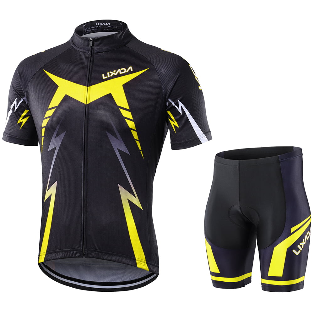 Details about   Team Cycling Sports Clothing Set Men's Jersey Bike Pad Bib Shorts Kits Shirt New 