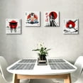 thumbnail image 6 of Japanese Wall Art Samurai Geisha Fuji Mountain Canvas Pictures for Living Room Bedroom Red Artwork Modern Vintage Black and White Asian Painting Office Kitchen Home Decoration 12×12" 4Pcs, 6 of 6