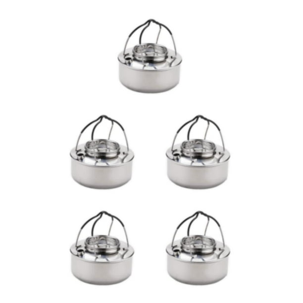 Yuarrent Hervidor de agua para acampar, tetera con mango para agua al aire libre, cafetera, senderismo, viajes, granja, Picnic, montañismo, Type2 NO2