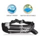 thumbnail image 4 of Riñonera negra de 1 paquete para hombre y mujer, resistente al agua, con banda elástica ajustable y conector para auriculares, adecuada para hacer ejercicio, trotar, caminar, etc., 4 of 5