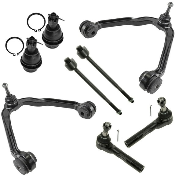 TRQ 8 pc Front Control Arms Ball joints Inner Outer Tie Rods Kit for GM Van New PSA59626