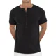 thumbnail image 5 of Playera Henley Casual Retro Manga Corta Para Hombre Algodón, 5 of 6