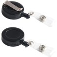 thumbnail image 3 of OBOSOE 1 Pcs Black Retractable Badge Reels Holders Reels Clip for ID Badge Holders for School Office Supplies, 3 of 8