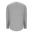 thumbnail image 6 of Blouse for Women Casual New Women's Sweaters Fall Lightweight Long Sleeve V Neck Tunic Tops Casual Looses Curved Hem Knitted Solid Clothing Gray S, 6 of 8