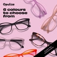 thumbnail image 3 of OPULIZE KAT Reading & Reading Sunglasses - 4-Pack - Cat-Eye Frame - Black, Brown, Grey, Brown - Men & Women - Spring Hinges - RRRR59-1272 - +3.50, 3 of 11