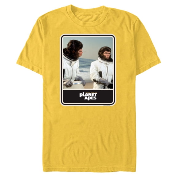 Escape from the Planet of the Apes 1971 Cornelius and Zira - Short Sleeve Blended T-Shirt for Adults - Customized-Yellow