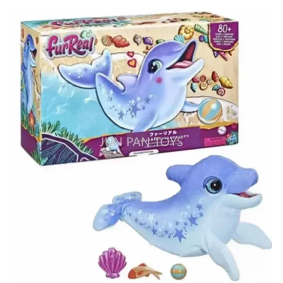 FurReal Dimples Mein Lustiger Delfin Interactive Electronic Plush Children's Toy Model with Sound Animals Christmas Gifts Figure