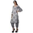thumbnail image 3 of Moomaya Women's Printed Indian Ethnic Clothing Set-Printed Kurta w/ Pants, Designer Tunic Dress, 3 of 9