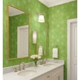 thumbnail image 4 of S4Sassy Self-Stick Decorative Boho Wallpaper, Dot Geometric Print Wall Paper, Textured Vinyl Waterproof Contact Paper, Green, 25"X 60" Removable Renter Friendly Walls Covering For Bedroom, 4 of 8