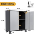 thumbnail image 3 of GANGMEI Metal Rolling Tool Chest，Solid Garage Storage Cabinet with Wheels, Two Door Mobile Cabinet for Garage, Toolhouse，Assembly Required, 3 of 9