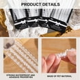 thumbnail image 3 of 30 piece Transparent Lace Sticker Pack PET Transparent Lace Pattern Scrapbook Decorative Stickers Lace aesthetic stickers - style:style3;, 3 of 5
