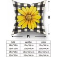 thumbnail image 6 of Sunflower Pillow Covers 18×18 Inch Set of 2 Black White Buffalo Check Farmhouse Spring Summer Decorative Indoor Throw Pillow Covers Cushion Cover for Home Decor Bedroom Living Room Couch Sofa Bed, 6 of 6