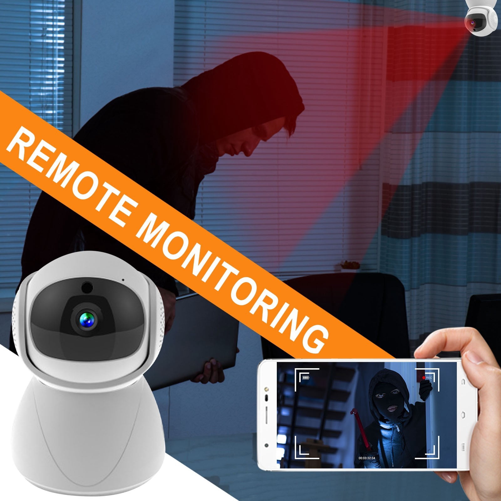 Oggfader Security Cameras Wireless Wifi Outdoo 2.4G & 5G WiFi 2MP Security Camera Auto Tracking Alarm Security Protection Surveillance Camera Two-way Audio Baby Monitor Night Vision