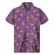 thumbnail image 3 of Camisas hawaianas con estampado 3D de pizza de dibujos animados para hombre, camisa de verano con botones de solapa, blusa holgada de manga corta para calle, 3 of 4
