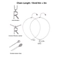 thumbnail image 5 of Time and Tru Silvertone Rolo Chain 2 Row Initial "R" Pendant Necklace, 5 of 6