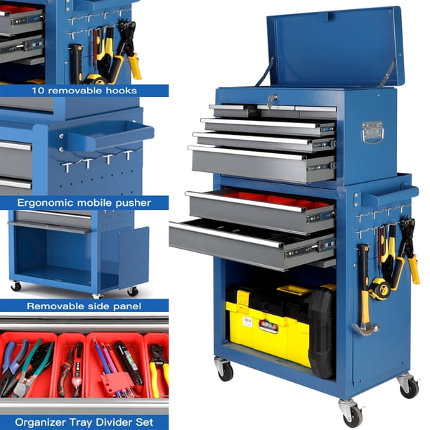 AIRAJ Rolling Tool Chest with Wheels,Heavy Duty Tool Storage