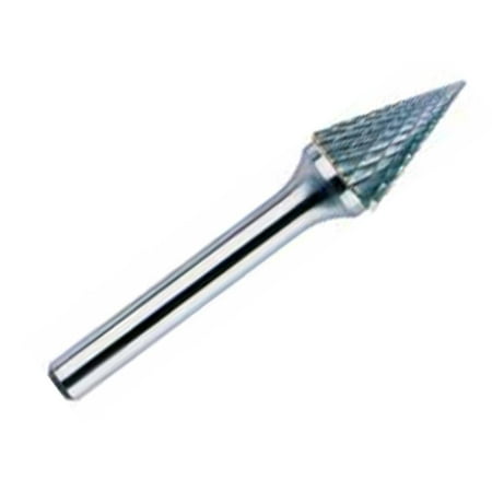 UPC: 0887861119467 | SL4 1/2 X 1-1/8 Cone Carbide Burr 1/4 Shank DULSL4