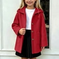thumbnail image 5 of QTBIUQ Boys Girls Thickened Double Layer Tweed Coat with Pockets Hooded Medium Long Outerwear Warm Winter, 5 of 9
