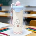 thumbnail image 2 of Sentmoon Bouteille d'Eau de Sport Bouteille d'Eau de Sport 600 ml Gobelet à Paille en Acier Inoxydable Gobelet à Double Paroi Isolé sous Vide Bouteille d'Eau à Rétention Chaud Froid avec Paille Tasse Portable Étanche pour Adultes Enfants, 2 of 7