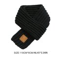 thumbnail image 2 of Yuarrent Bufanda pequeña para bebé, bufandas tejidas de hilo grueso para recién nacidos, silenciador de buena elasticidad, pañuelo infantil a Suministros térmicos Negro Yuarrent HA059252-01, 2 of 6