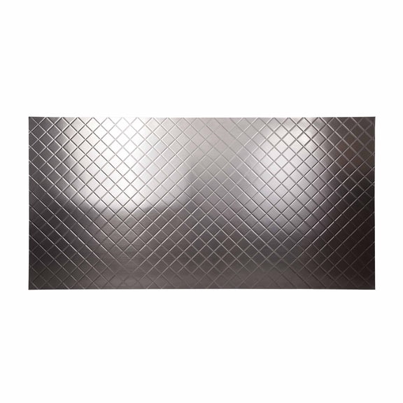 FASÄDE Quilted 4-foot x 8-foot PVC Wall Panel in Brushed Nickel