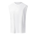 thumbnail image 4 of RATTOYY Mens Tank Tops For  Summer sleeveless Simple Solid Color With Shoulder Expansion Heart Comfy Versatile Chic Streetwear, 4 of 5