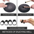 thumbnail image 4 of Steel Tongue Drum Kids Instrument: Musical Metal Tank Drums Set 6 Inch 8 Notes C-Key for Meditation Yoga Education Percussion with Bag, Music Book, Mallets, Finger Picks, 4 of 5