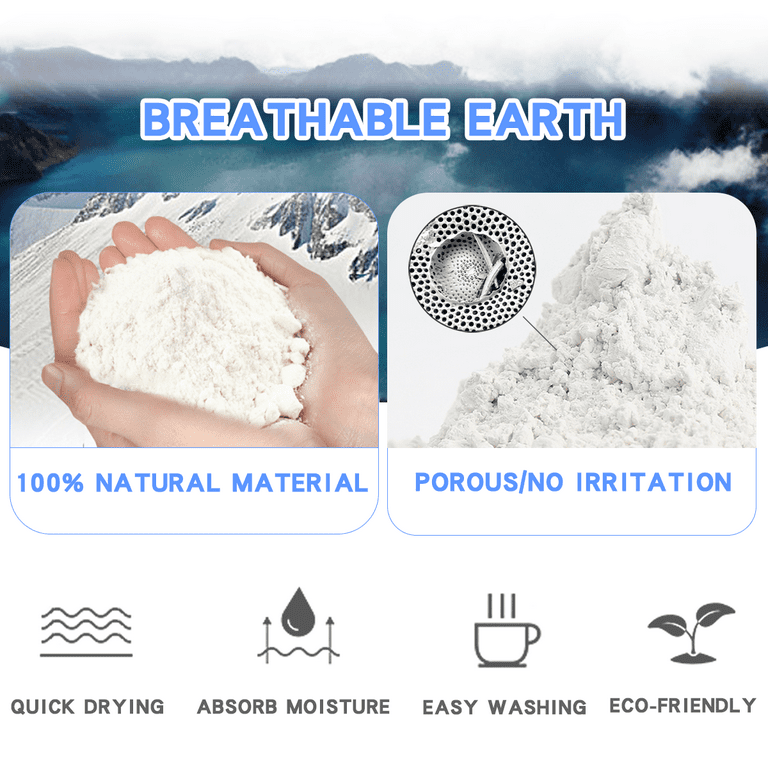 WALL QMER Bath Stone Mat, 23.5 x 15.5 Fast Drying Absorbent Natural –  wallqmer