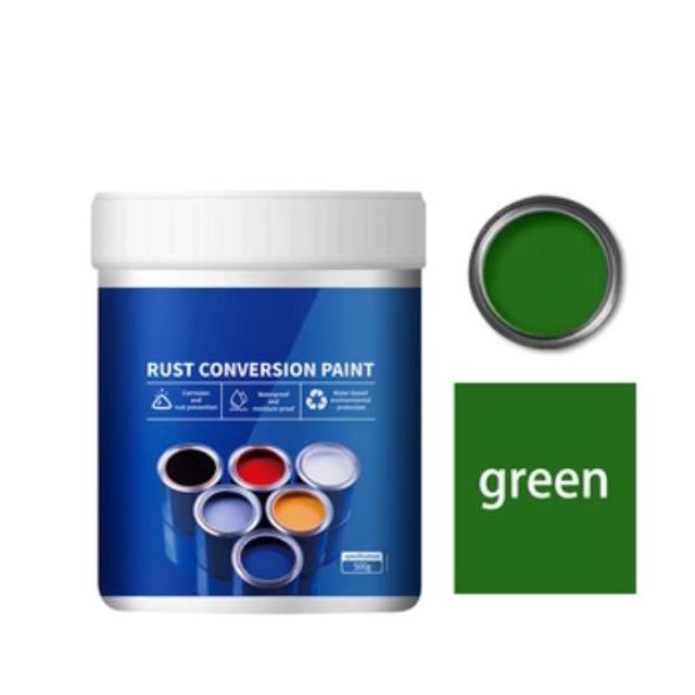 Water-based Rust Inhibitor Industrial Paint, Water-Based Metal Rust Inhibitor Multi-color Industrial Paint 4-in-1Rust Preventive (Green)