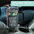 thumbnail image 5 of 40oz Stainless Steel Tumbler with Handle - Therapist Psychology Gift, Therapy Appreciation Present for Pathologists - "Keep Talking, I''m Diagnosing You" Humorous Design - Ideal for Women & Men, 5 of 6