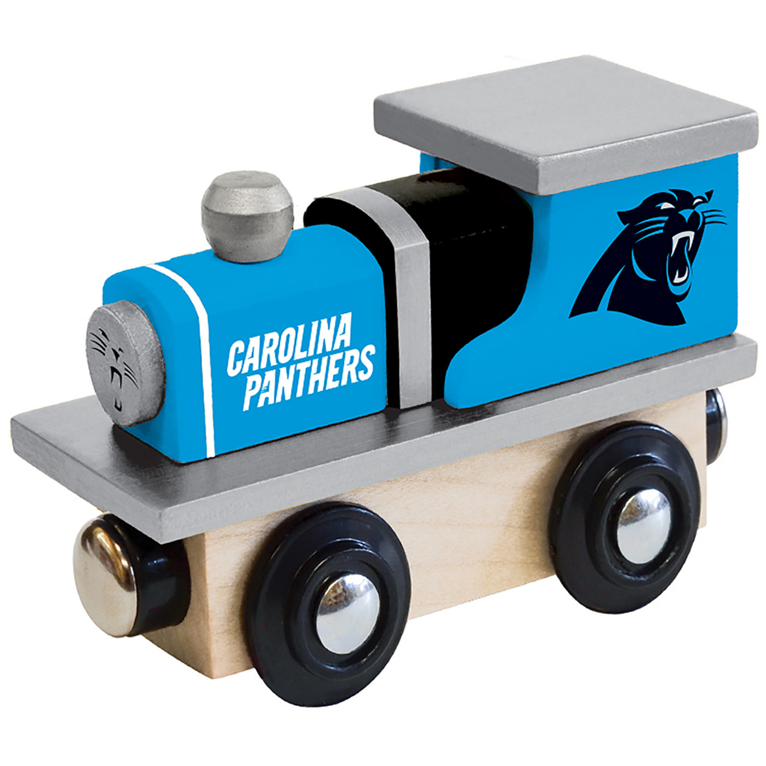 MasterPieces Officially Licensed NFL Carolina Panthers Wooden Toy Train Engine For Kids - image 2 of 4