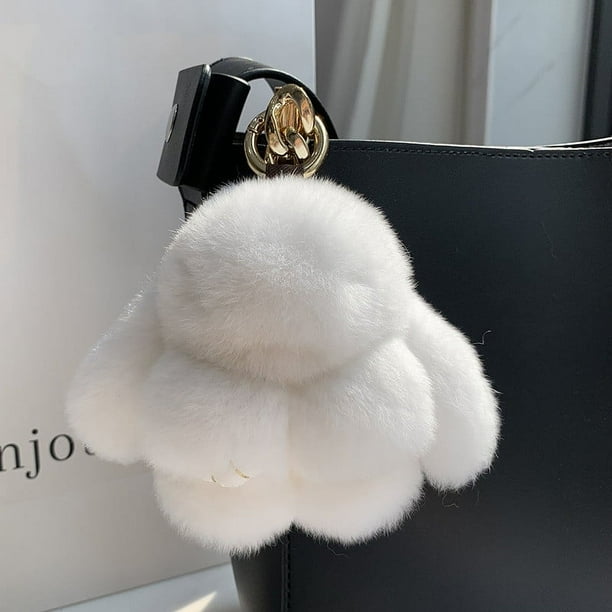 Decoración del hogar, decoración de la habitación, decoración de la pared, disfraz, lindo colgante, llavero para coche, accesorios para bolsos, bola de terciopelo suave, colgante de peluche de conejo