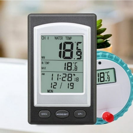 Powercenter Model - Wireless Buoy Swimming Pool Hydrotherapy Center Thermometer Long Distance Waterproof Not the Solar Power Model