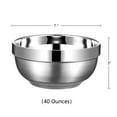 thumbnail image 3 of Yalilong Set of 2 Heat Insulated Stainless Steel Bowls, SUS 304, Double Walled Multipurpose, Perfect Snack Bowls for Serving Ice Cream or Hot Soup, Cereal, Rice, Noodles, Salad (40 ounces), 3 of 6
