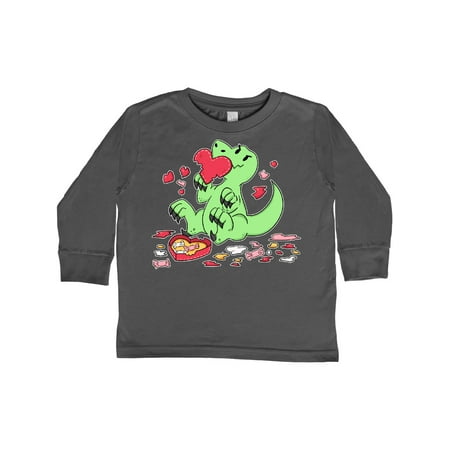 

Inktastic Raptor Destroying Heart Chocolate Box Gift Toddler Boy or Toddler Girl Long Sleeve T-Shirt