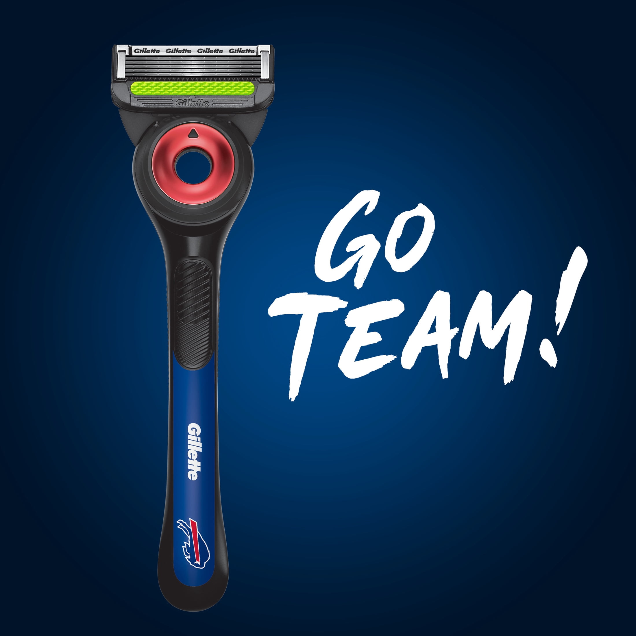 Gillette Labs Official Bills Licensed Razor for Men, Perfect for Game Day Grooming, Gillette Labs with Exfoliating Bar, 1 Handle, 1 Blade Refill