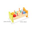 thumbnail image 2 of HINTRMENT Assorted Color Wooden Pounding Peg Workbench for Toddlers Educational Toy Safe Durable Fun 1 Set, 2 of 8