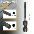 thumbnail image 2 of Uxcell 5pcs T10 Torx Impact Screwdriver Bit 1/4" Hex Shank 2" Long Magnetic No Hole, 2 of 7