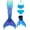 Bluefin Blue c, variant on Hejin Mermaid Tails for Swimming with Monofin Girls Mermaid Tail Swimsuit Bathing Suit for Kids 4PC