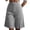 Grey, variant on Womens Ski Pants Short Length Summer Solid High Waist Loose Fit Casual Shorts With Pockets For Daily Wear, Size M