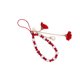 thumbnail image 1 of Methold Correas para teléfono móvil, cordón de flores de cristal, correa de llavero con cuentas a la moda, de cuerda colgante, adornos para Electrónica Rojo, 1 of 6